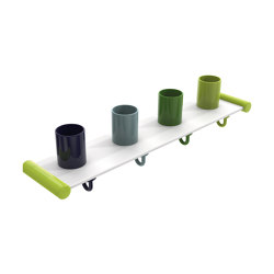 Tumbler rack with hooks, 4 places | 800.03.400 | Bathroom accessories | HEWI