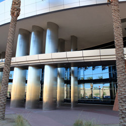 Exterior Applications - Brushed Steel Columns