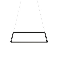 Z-Bar Pendant Rise Rectangle - Matte Black 38" | Suspended lights | Koncept