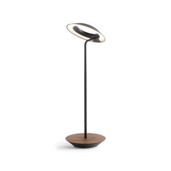 Royyo Desk Lamp, Matte Black body, Oiled Walnut base plate | Table lights | Koncept