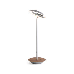 Royyo Desk Lamp, Silver body, Oiled Walnut base plate | Table lights | Koncept