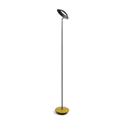 Royyo Floor Lamp, Matte Black Body, Honeydew Felt base plate | Free-standing lights | Koncept