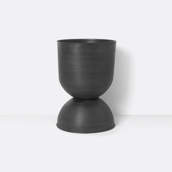 Hourglass Pot - Large - Black | Plant pots | ferm LIVING
