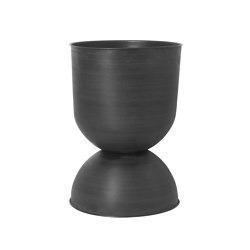 Hourglass Pot - Large - Black | Plant pots | ferm LIVING