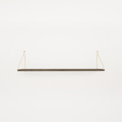 Shelf Dark Oiled | 80w-20d Brass Brackets