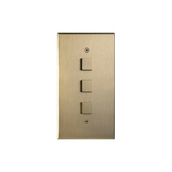 Cullinan - Brushed brass - Large square button | Push-button switches | Atelier Luxus