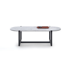 Sigmund Small Table 120x49 - Version with Carrara Marble Top | Coffee tables | ARFLEX