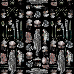 Fishes Cuttlery | artist wallpaper | Wall coverings / wallpapers | Ginny Litscher