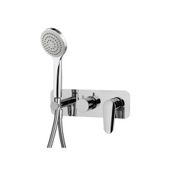 Spot F3019X2 | Single lever bath and shower mixer for concealed installation 2 outlet with shower set | Rubinetteria doccia | Fima Carlo Frattini