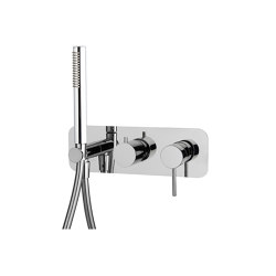 Spillo Tech F3049X2X | Single lever bath and shower mixer for concealed installation 2 outlet with shower set | Shower controls | Fima Carlo Frattini
