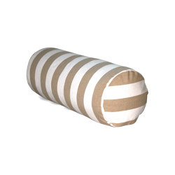 Tube Cushion Taupe Stripe