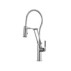 Articuating Faucet with Finished Hose
