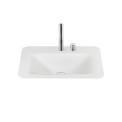 BASINS | 660 mm countertop washbasin for 2-hole basin mixer | Off White | Wash basins | Armani Roca