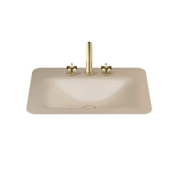 BASINS | 660 mm countertop washbasin for 3-hole basin mixer | Greige | Waschtische | Armani Roca