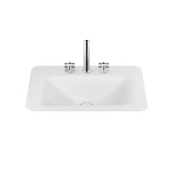 BASINS | 660 mm countertop washbasin for 3-hole basin mixer | Off White | Wash basins | Armani Roca
