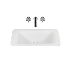 BASINS | 660 mm countertop washbasin for wall-mounted basin mixer | Off White | Wash basins | Armani Roca