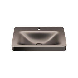 BASINS | 660 mm over countertop washbasin for 1-hole basin mixer | Shagreen Dark Metallic |  | Armani Roca