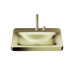BASINS | Vasque à poser de 660 mm et 2 trous pour mitigeur de lavabo
Shagreen Matt Gold | Lavabos | Armani Roca