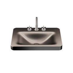 BASINS | 660 mm over countertop washbasin for 3-hole basin mixer | Dark Metallic | Waschtische | Armani Roca