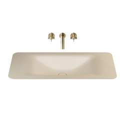 BASINS | 900 mm countertop washbasin for wall-mounted basin mixer | Greige | Waschtische | Armani Roca
