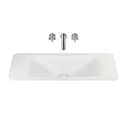 BASINS | 900 mm countertop washbasin for wall-mounted basin mixer | Off White | Waschtische | Armani Roca