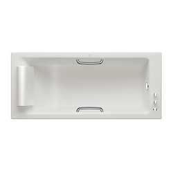 BATHS | Built-in bathtub 1800 x 800 mm with deck mounted thermostatic faucet | Off White | Badewannen | Armani Roca