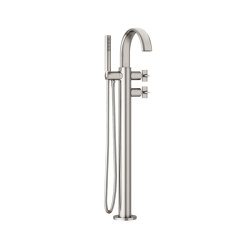FAUCETS | Floorstanding thermostatic bath-shower mixer | Brushed Steel | Bath taps | Armani Roca