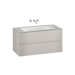 FURNITURE | 1200 mm wall-hung furniture for  countertop washbasin and wall-mounted basin mixer | Silver | Vanity units | Armani Roca