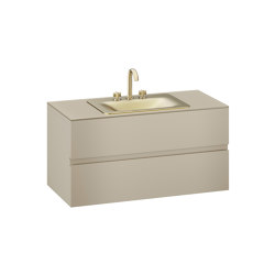 FURNITURE | 1200 mm wall-hung furniture for countertop washbasin and deck-mounted basin mixer | Greige | Vanity units | Armani Roca