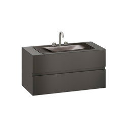 FURNITURE | 1200 mm wall-hung furniture for countertop washbasin and deck-mounted basin mixer | Nero |  | Armani Roca