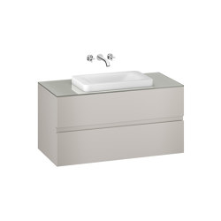 FURNITURE | 1200 mm wall-hung furniture for over countertop washbasins and wall-mounted basin mixers | Silver | Vanity units | Armani Roca