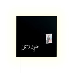 Magnetic Glass Board Artverum LED light, 48 x 48 cm | Flip charts / Writing boards | Sigel