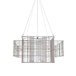 Mesh Cubic | Pendant Lamp | L Pink Copper | Suspended lights | Forestier