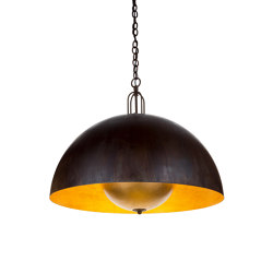 Soundlight | Chandelier half sfere with integrated sound large | Suspended lights | Bronzetto
