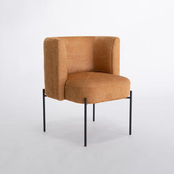 Capper Side Chair - Metal Base | with armrests | Phase Design