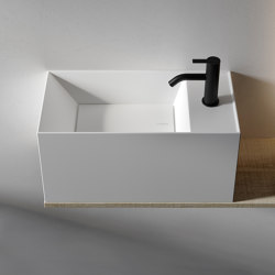 Facett Solidsurface wall mounted washbasin H25 | Single wash basins | Inbani