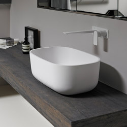 Fontain Solidsurface top mounted or under-mount washbasin H22