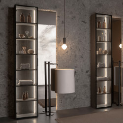 Strato Cabinet Units with Glass Door | Bathroom furniture | Inbani