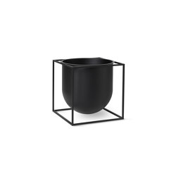 Kubus Flowerpot 23, Black | Plant pots | Audo Copenhagen
