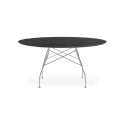 Glossy XXL Black Marble Structure: Acero Cromado | Mesas comedor | Kartell