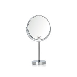 Mirrors | Chr Miroir Pied X10 Amp Ø17cm | Bath mirrors | Andrea House