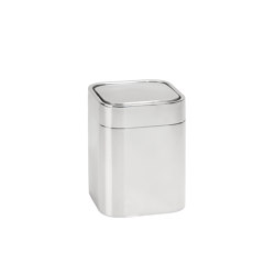 Paper Bins | Shiny Inox Bin 12X12X15,5/1,5L | Bathroom accessories | Andrea House