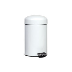 Paper Bins | Cestino C/Pedale Metallo Bianco 3L | Bathroom accessories | Andrea House