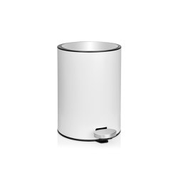 Paper Bins | White Metal Pedal Bin 3L. 26X19X26 | Bathroom accessories | Andrea House