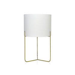 Lighting | Gatsby Brass/White Lamp Ø30X50 cm | Table lights | Andrea House