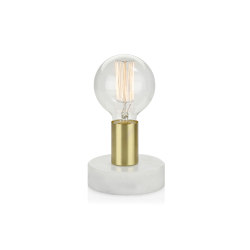 Lighting | Marble/Brass Lamp Ø12X10cm | Table lights | Andrea House