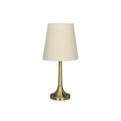 Lighting | Oboe Brass Lamp Ø20X43cm | Table lights | Andrea House