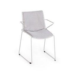 Racket Armchair with seat-back-cushion
