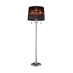 Crystal Black  Blackchrome Floor Lamp | Free-standing lights | Valaisin Grönlund