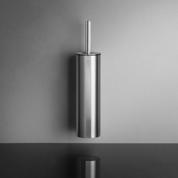 Reframe Collection | Toilet brush, wall - brushed steel | Escobilleros | Unidrain